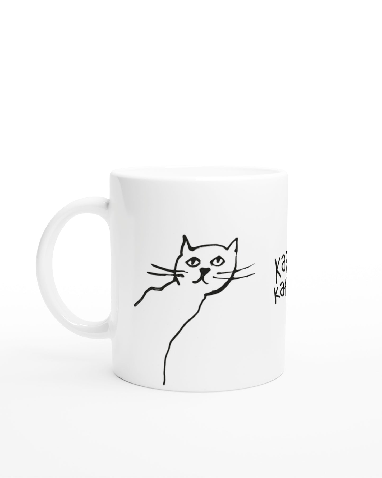 Tasse mit einer Katzen Illustration