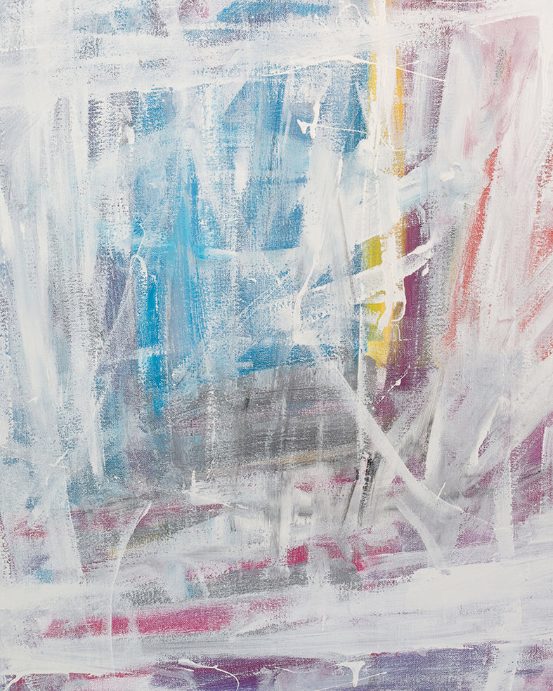 Detailansicht des Kunstwerks Glimmer Of Hope mit sichtbarer Struktur und Farbauftrag.
