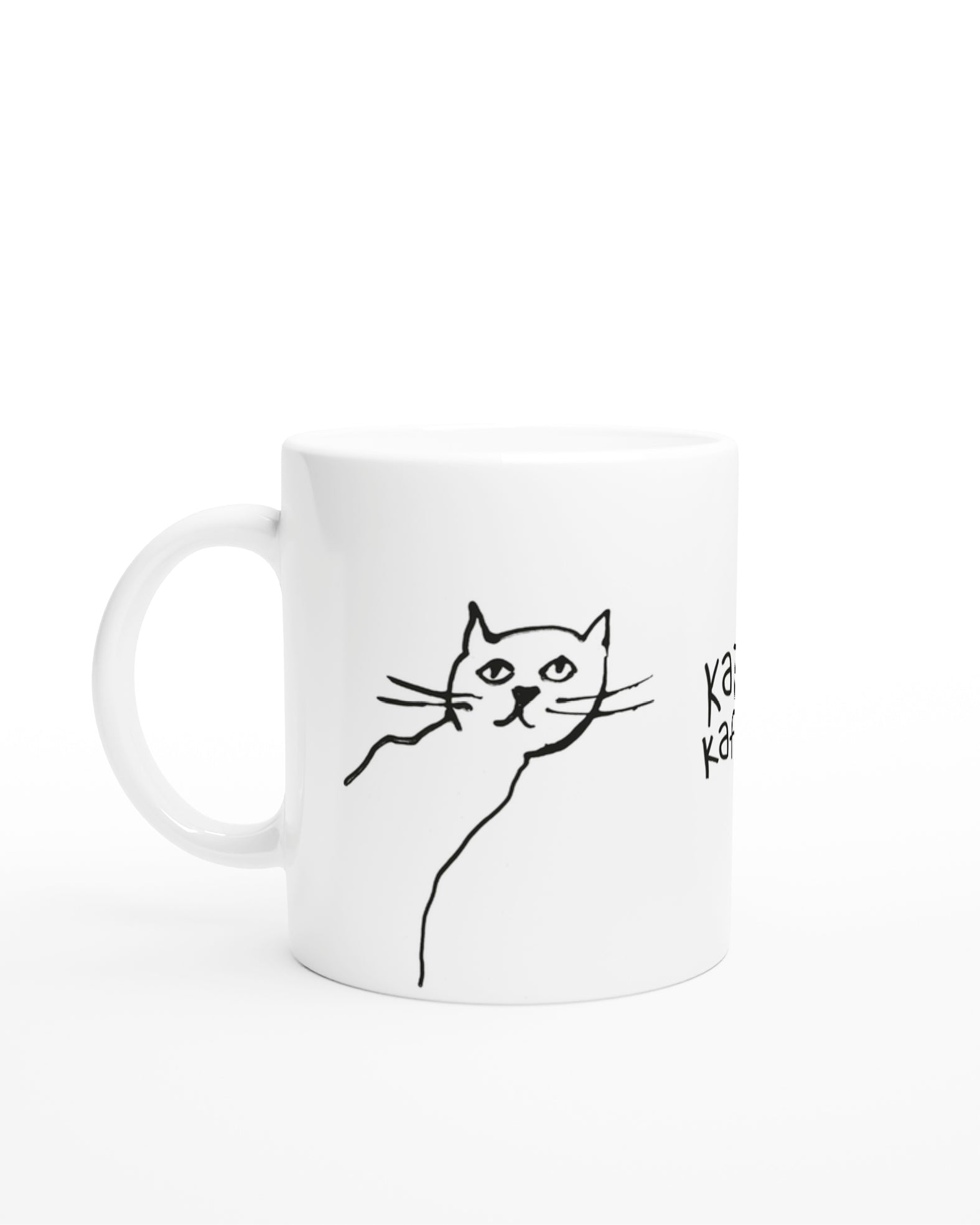 Tasse mit einer Katzen Illustration
