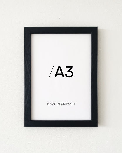 Bilderrahmen Wood Frame in Schwarz in A3 für Poster, quadratisches Profil, modernes Design