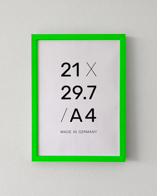 Bilderrahmen Neon Pink A4 mit Normalglas