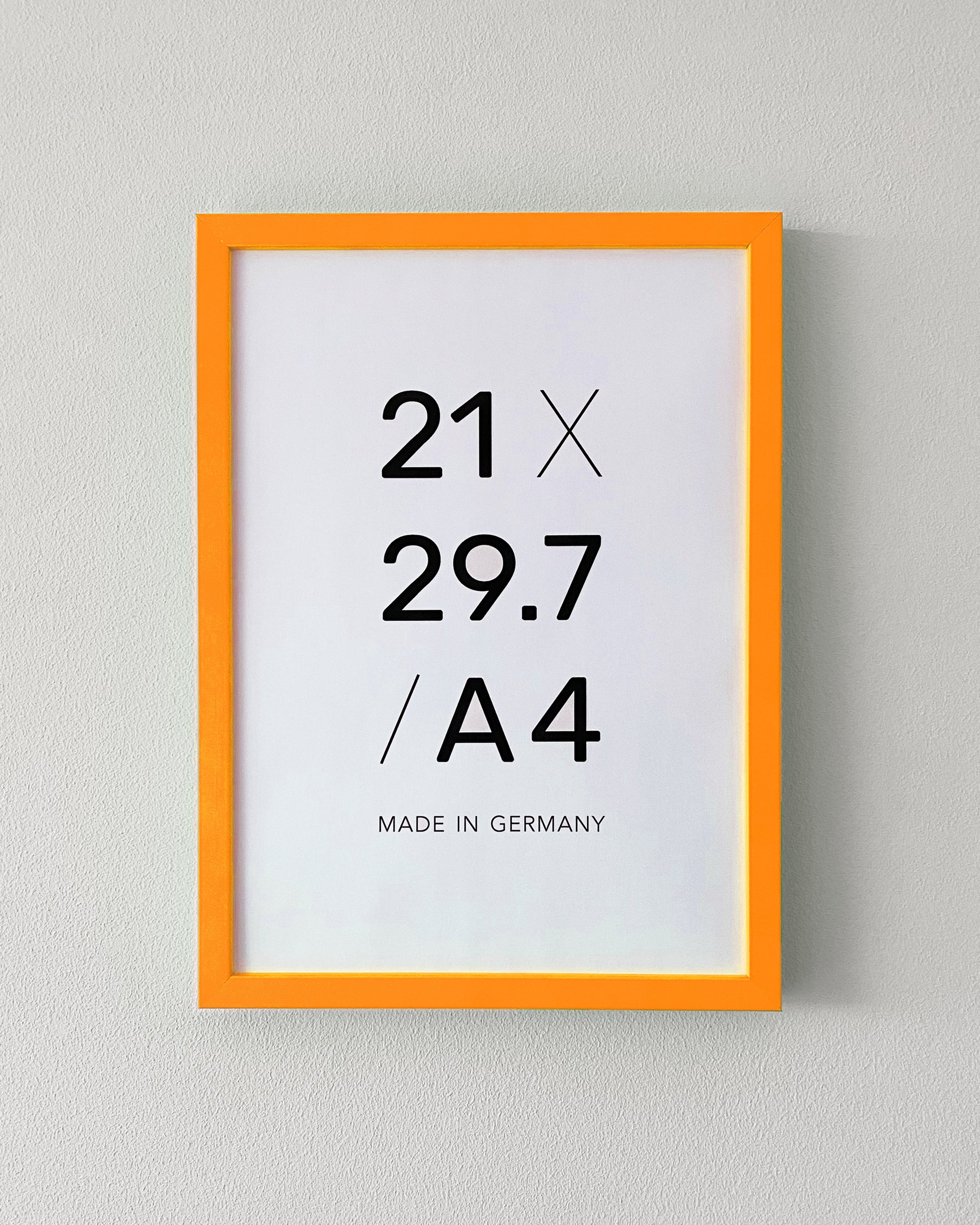 Bilderrahmen Neon Orange A4 mit Normalglas