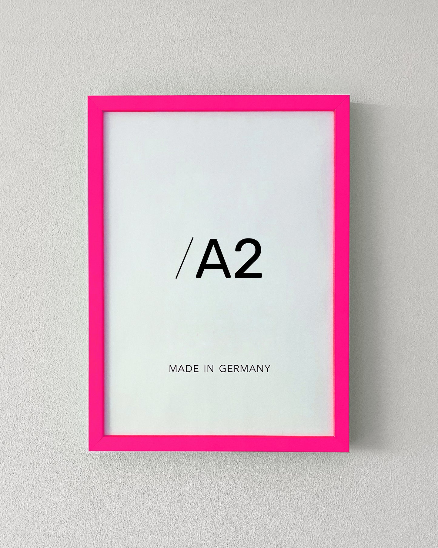 Bilderrahmen Neon Pink A2 mit Normalglas