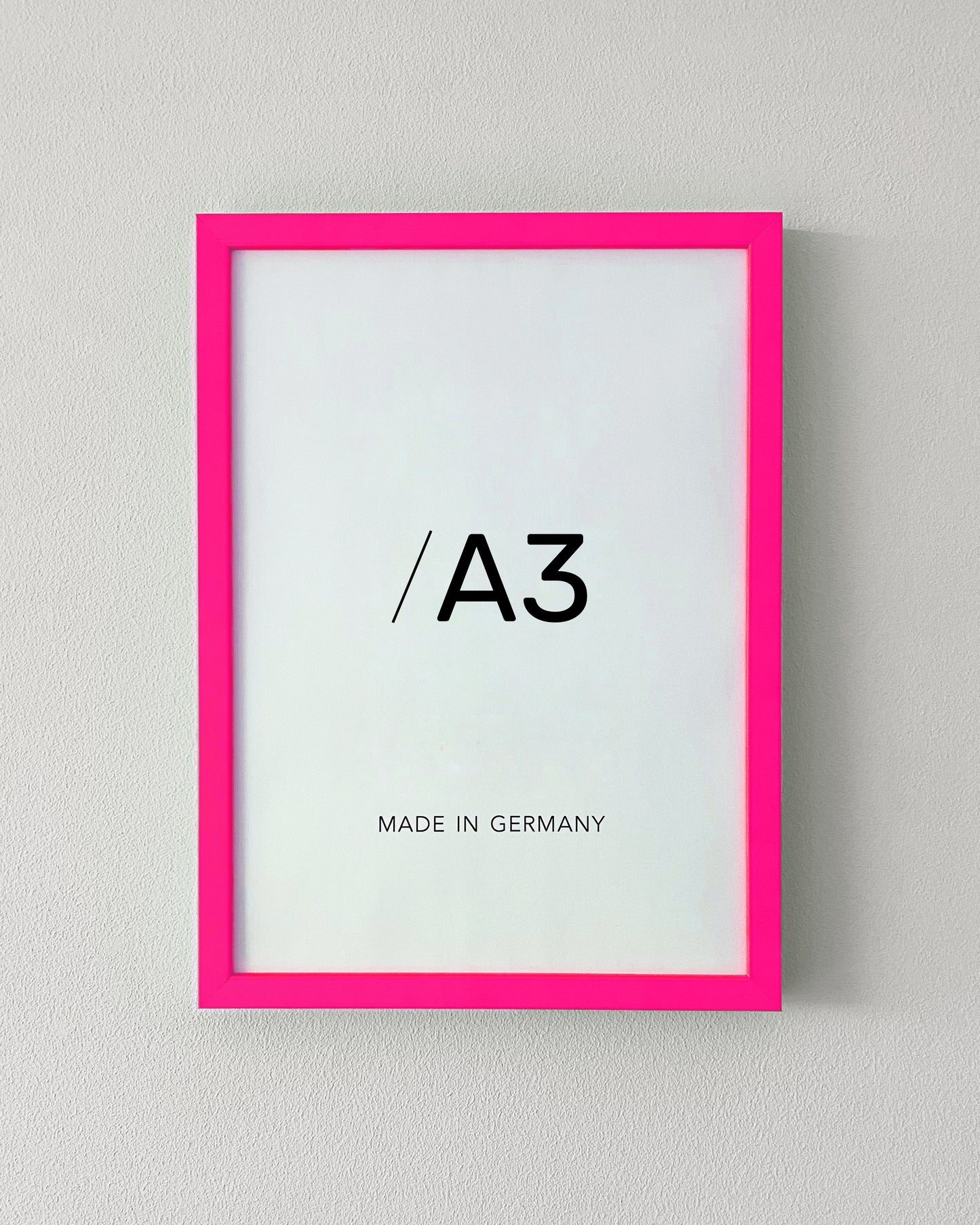 Neon Pink Posterrahmen schmaler Holzrahmen in A3