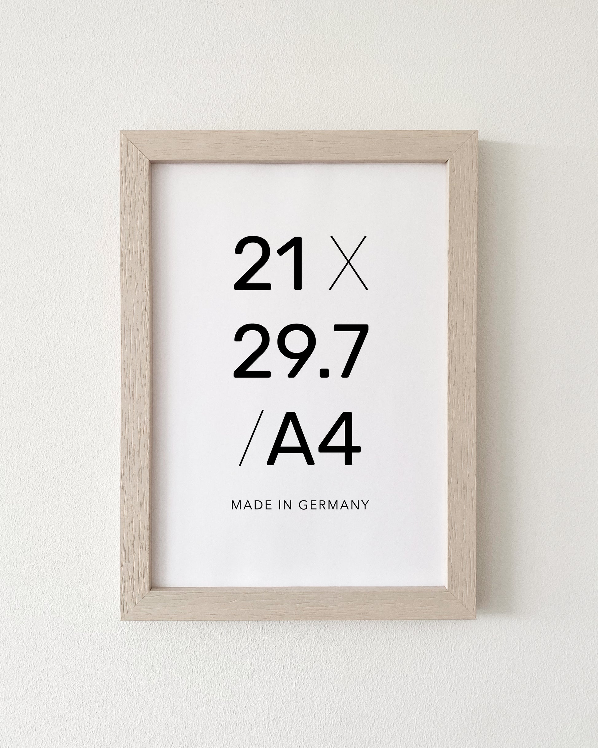 Bilderrahmen Wood Frame in Weiß in A4 für Poster, quadratisches Profil, modernes Design